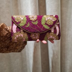 Purple Bloom Elegance Clutch