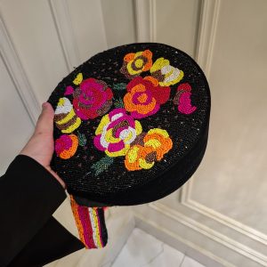 Round Bloomette – Handcrafted Beaded Artisanal Statement Piece