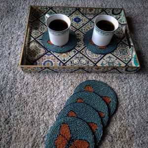 Ocean Wave Beaded Coasters