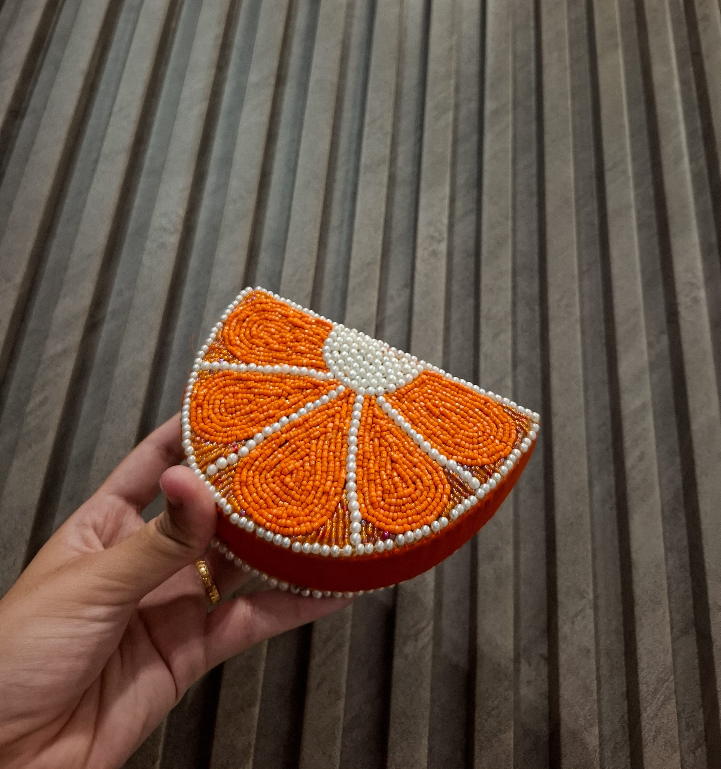Fruit Slice Beaded Clutch Bag - Image 2